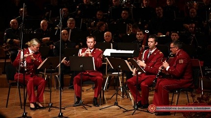 Military orchestra taking part in Music Festival “Autumn Tbilisi” 