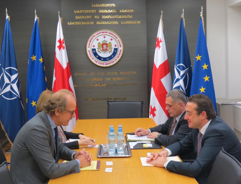 David Bakradze held meeting with the Independent Parliamentary development expert, Dirk Fokke Toornstra