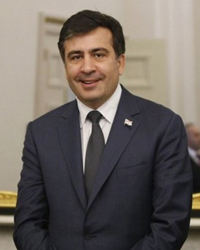 Georgian president Mikheil Saakashvili leaves for Brussels