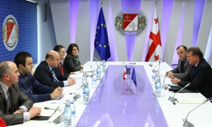 The Minister of Finance Nodar Khaduri met the madbassador of European Union in Georgia Janos Harman