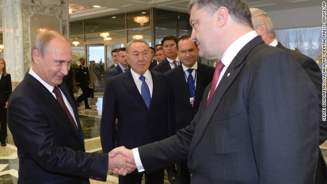 Ukraine`s President urges `resolute actions` to bring peace