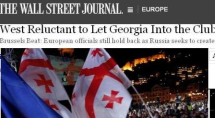 The Wall Street Journal: West Reluctant to Let Georgia Into the Club