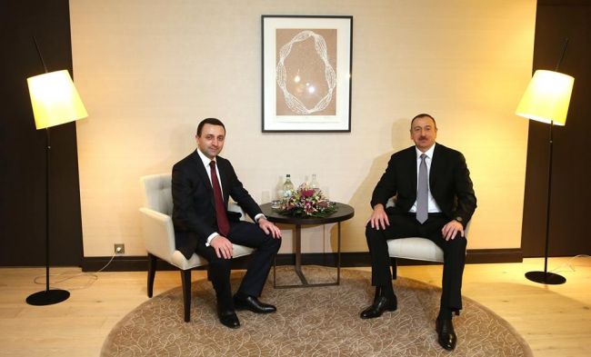 Face-to-Face Meeting between Irakli Garibashvili and Ilham Aliyev during Working Visit