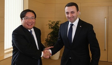 The Prime Minister of Georgia Irakli Garibashvili met the Vice President of Asian Development Bank Venchai Jhang 