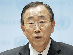 Ban urges world to pull together through UN to reach `great goals??™ of our time