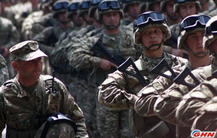Georgian battalion returns from Afghanistan