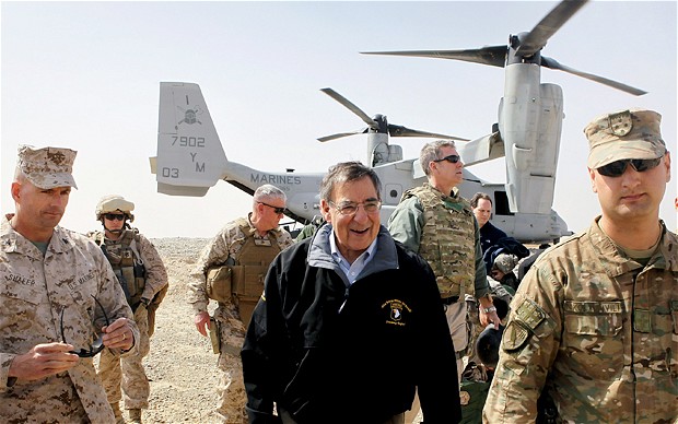 Leon Panetta visited Georgian military base in Afghanistan