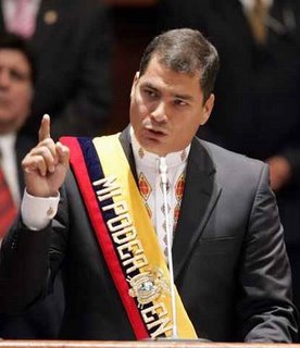 "No pardon"for Ecuador rebels, says President Correa