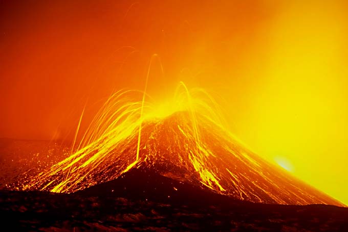 Etna erupted