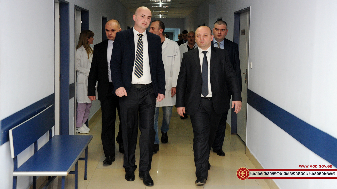 Mindia Janelidze Visited Wounded Military Servicemen