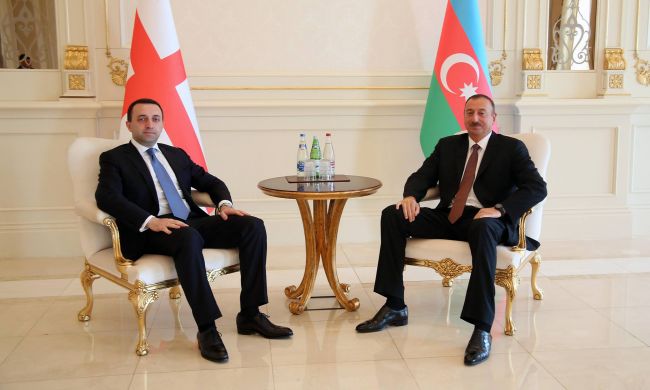 Irakli Garibashvili meets with Ilham Aliyev