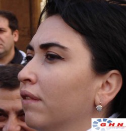 Eka Beselia meets with her defendant Giorgi Abdaladze