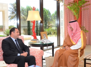 The Georgian Ambassador has presented copies of his credentials to the First Deputy Foreign Minister of Saudi Arabia  