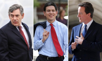 Cameron, Miliband and Gordon – united victory of political opponents