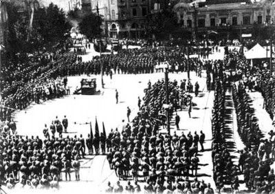Flags will be lowered in all state office buildings today with regard to soviet occupation day in Georgia