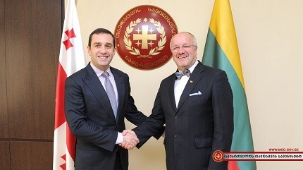 Defence Minister of Georgia Meets his Lithuanian Counterpart