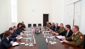 The Georgian Foreign Minister has met the Lithuanian Minister of National Defence  