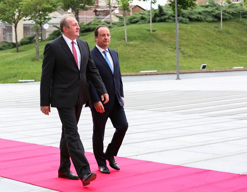 Francois Hollande thanked Georgian President