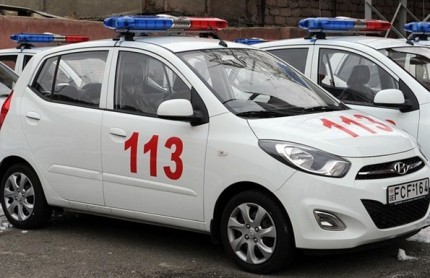 Car accident in Aghmashenebeli Lane