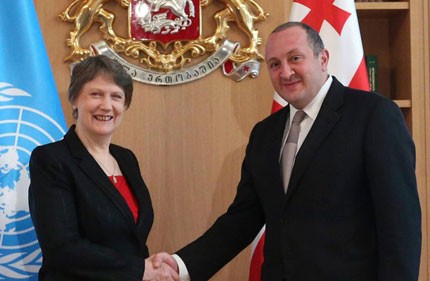 The President of Georgia met chief of UNDP