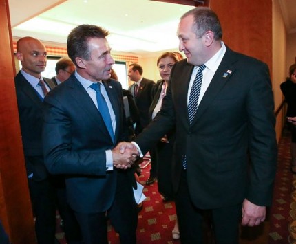 Anders Fogh Rasmussen congratulated birthday to Giorgi Margvelashvili 
